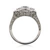 Image 3 : 14KT White Gold 1.72ctw Diamond Ring