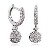 Image 2 : 14KT White Gold 1.32ctw Diamond Earrings