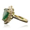 Image 2 : 14KT Yellow Gold 3.10ct Emerald and Diamond Ring