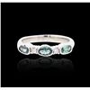 Image 1 : 14KT White Gold 0.70ctw Chrysoberyl and Diamond Ring