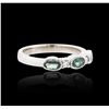 Image 2 : 14KT White Gold 0.70ctw Chrysoberyl and Diamond Ring