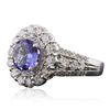 Image 2 : 14KT White Gold 2.27ct Tanzanite and Diamond Ring