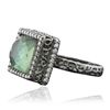 Image 2 : 18KT White Gold 3.00ct Tourmaline and Diamond Ring