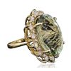 Image 2 : 14KT Yellow Gold 28.86ct Amethyst and Diamond Ring
