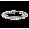 Image 1 : 14KT White Gold 7.60ctw Diamond Tennis  Bracelet