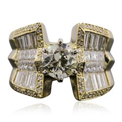 18KT Yellow Gold 3.51ctw Diamond Ring