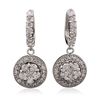 Image 1 : 14KT White Gold 3.26ctw Diamond Earrings