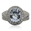 Image 1 : 14KT White Gold 2.64ct Aquamarine and Diamond Ring