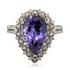 Image 1 : 14KT White Gold 5.35ct Tanzanite and Diamond Ring