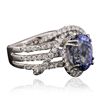 Image 2 : 18KT White Gold 3.36ct Tanzanite and Diamond Ring