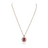 Image 1 : 14KT Rose Gold 2.25ct Tourmaline and Diamond Pendant With Chain