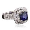 Image 2 : 14KT White Gold 2.99ct Sapphire and Diamond Ring