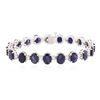 Image 1 : 14KT White Gold 22.99ctw Sapphire and Diamond Bracelet