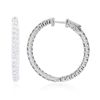 Image 2 : 14KT White Gold 2.03ctw Diamond Hoop Earrings