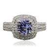 Image 1 : 14KT White Gold 1.47ct Tanzanite and Diamond Ring