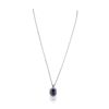 Image 2 : 14KT White Gold 3.17ct Tanzanite and Diamond Pendant With Chain