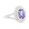 Image 2 : 14KT Two-Tone Gold 2.32ct Tanzanite and Diamond Ring