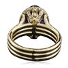 Image 3 : 14KT Yellow Gold 3.54ct Tanzanite and Diamond Convertible Ring