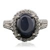 Image 1 : 14KT White Gold 7.87ct Sapphire and Diamond Ring