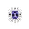 Image 1 : 14KT White Gold 4.46ct Tanzanite and Diamond Ring