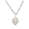 Image 1 : 14KT White Gold 1.57ctw Diamond Pendant With Chain