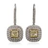 Image 1 : 18KT Two-Tone Gold 5.81ctw Diamond Earrings