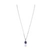 Image 2 : 18KT White Gold 3.50ct Tanzanite and Diamond Pendant With Chain