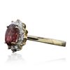 Image 2 : 14KT Yellow Gold 1.27ct Rubellite and Diamond Ring