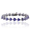 Image 2 : 14KT White Gold 25.60ctw Tanzanite and Diamond Bracelet