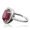 Image 2 : 14KT White Gold 3.65ct Ruby and Diamond Ring