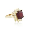 Image 2 : 14KT Yellow Gold 9.79ct Ruby and Diamond Ring