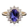 Image 1 : 14KT Yellow Gold 2.19ct Tanzanite and Diamond Ring