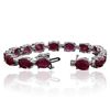 Image 3 : 14KT White Gold 25.05ctw Ruby and Diamond Bracelet