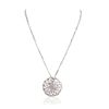 Image 1 : 14KT White Gold 1.55ctw Diamond Pendant With Chain