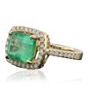 Image 2 : 14KT Yellow Gold 3.47ct Emerald and Diamond Ring