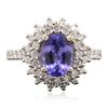 Image 1 : 14KT Two Tone Gold 2.25ct Tanzanite and Diamond Ring