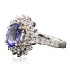 Image 2 : 14KT Two Tone Gold 2.25ct Tanzanite and Diamond Ring