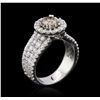 Image 3 : 14KT White Gold 2.51ctw Diamond Ring