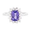 Image 1 : 14KT White Gold 1.80ct Tanzanite and Diamond Ring