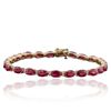 Image 1 : 14KT Yellow Gold 17.75ctw Ruby and Diamond Bracelet