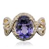 Image 1 : 14KT Yellow Gold 3.51ct Tanzanite and Diamond Ring