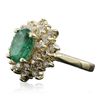 Image 2 : 14KT Yellow Gold 1.84ct Emerald and Diamond Ring