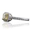 Image 2 : 14KT White Gold 1.05ct SI1/Light Yellow Diamond Ring