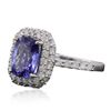 Image 2 : 14KT White Gold 2.03ct Tanzanite and Diamond Ring