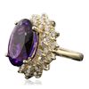 Image 2 : 14KT Yellow Gold 14.56ct Amethyst and Diamond Ring