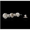 Image 2 : 14KT White Gold 0.57ctw Diamond Earrings