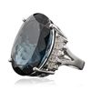 Image 2 : 14KT White Gold 40.61ct Blue Topaz and Diamond Ring