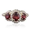 Image 1 : 14KT Yellow Gold 2.18ctw Ruby and Diamond Ring