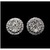 Image 1 : 14KT White Gold 0.97ctw Diamond Earrings