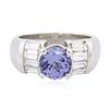 Image 1 : Platinum 1.63ct Tanzanite and Diamond Ring